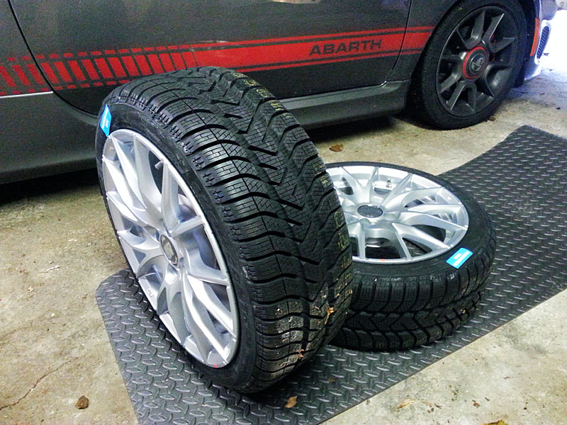 195/45R-16 Pirelli Winter Snowcontrol Series 3 on MSW Type 25 Wheels